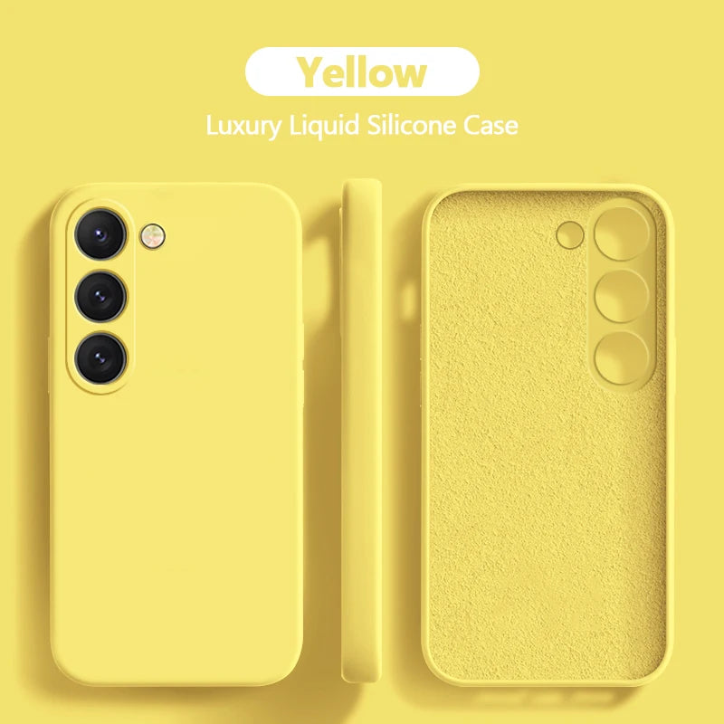 S26 S25 Ultra Case Square Liquid Silicone Phone Case For Samsung Galaxy S26 S25 S24 S23 S22 Ultra Plus S26Ultra Cases Soft Cover