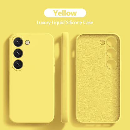 S26 S25 Ultra Case Square Liquid Silicone Phone Case For Samsung Galaxy S26 S25 S24 S23 S22 Ultra Plus S26Ultra Cases Soft Cover