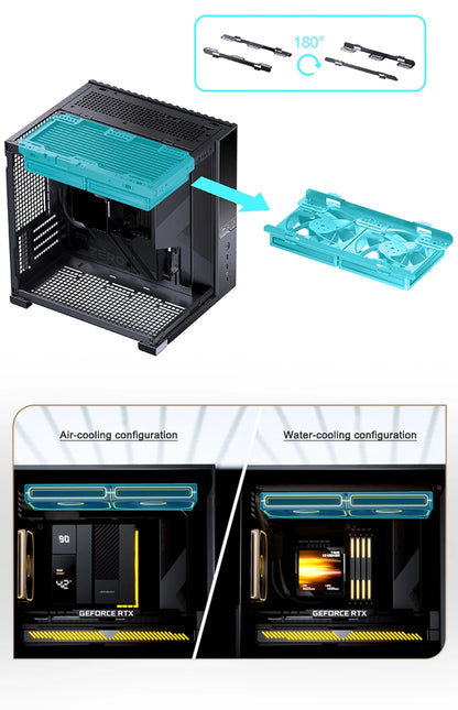 Jonsbo D34 MATX SeaviewRoom Chassis Support 280 Cold Row ATX Power Supply Type-C Digital Monitoring Screen Mini-ITX Desktop Case