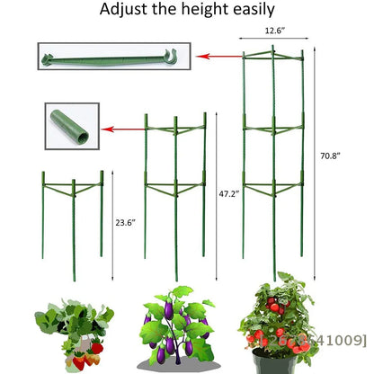 ♥DIY Tomato Plant Support Kit – Stackable Stakes & Rings for Climbing Vegetables & Flowers|〔YY33〕
