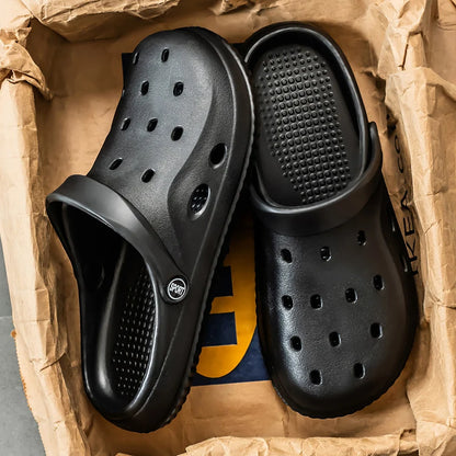 YUYIN Mens Summer Beach Sandals Casual Garden Clogs Outdoor Wide Toe Cross Sandals for Ladies Non Slip House Shower Slippers