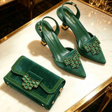 Rhinestone Heels & Matching Bag Set — view 10
