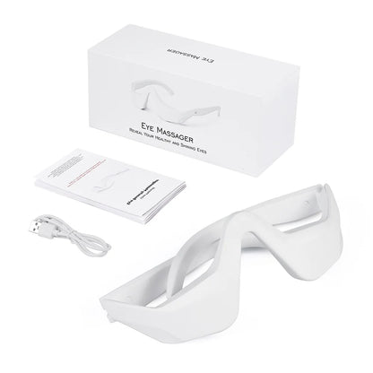 Red Eye Massager Under-Eye Glasses Massager Relieves Eye Fatigue Eyes Massage Glasses Eye Fatigue Relief Massager