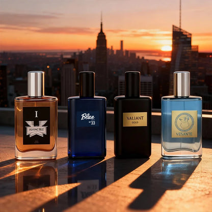 4-Piece men's Perfume Gift Set (0.68oz Each ) - 4Long-Lasting Fruity aroma & Fresh Scents, The Perfect Holiday, Date & Party Gif