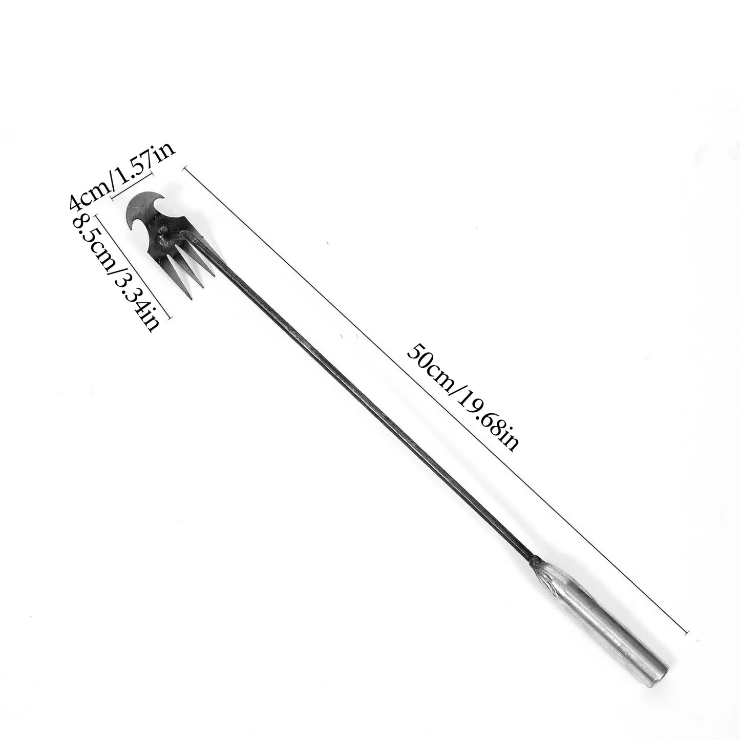 2 In 1 Garden Rake Manual WSeed Grass Rooting Tool Puller Shovel 4 Teeth Weeding Removal Hand Gardening Loose Soil Tool Weeder