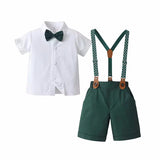 Kids' Star Print Suspender Outfit Set — view 7