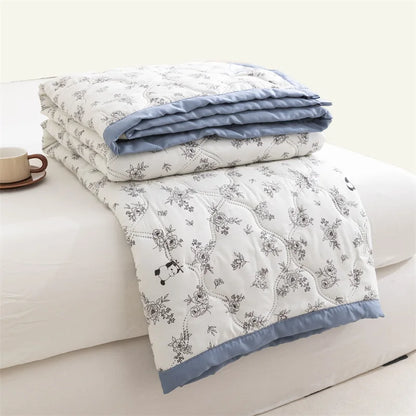 Washed cotton summer quilt skin-friendly grinding summer cool quilt printing student dormitory air conditioner quilt edredones colchas para niñas