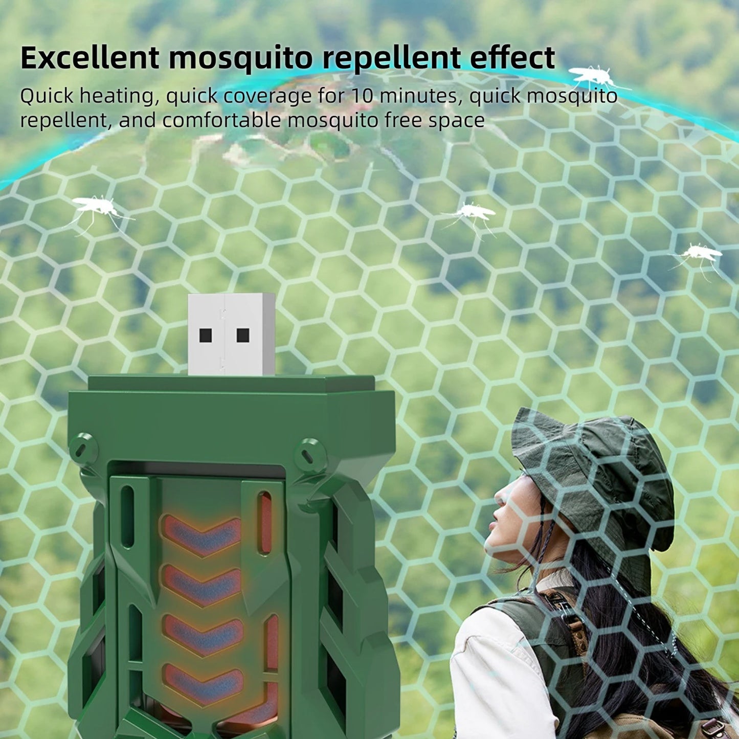 USB Mosquito Killer Summer Portable Mosquito Repeller Heated Electric Mosquito Repellent Improve Sleep Home Outdoor Camping