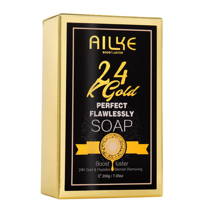 AILKE 24K Whitening Skin Set, Lightening, Remove Black Spots, Melanin, Stains, Even Skin Tone, Moisturizing, for All Skin Types