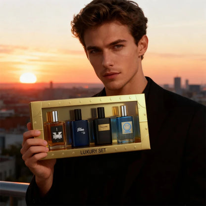 4-Piece men's Perfume Gift Set (0.68oz Each ) - 4Long-Lasting Fruity aroma & Fresh Scents, The Perfect Holiday, Date & Party Gif