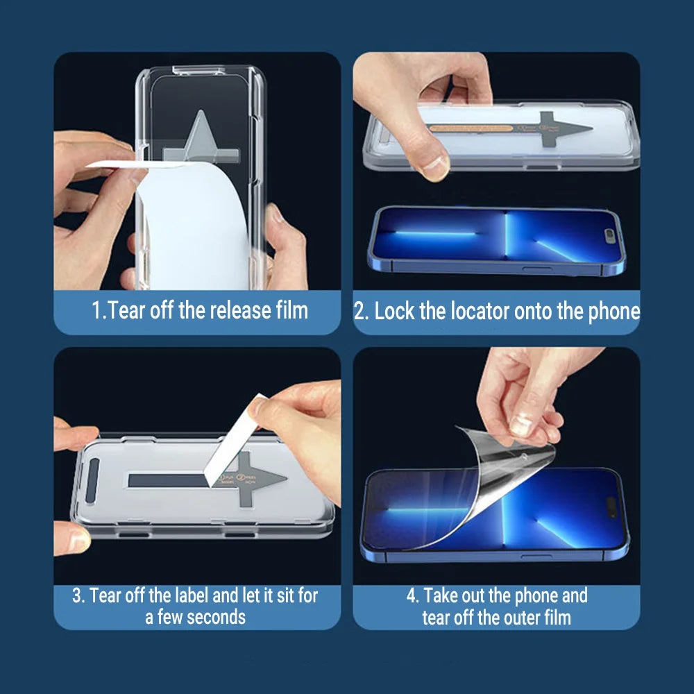 8K Oleophobic Coating Dust free Installation Screen Protector For iPhone 16 Pro SE 2022 2020 15 13 11 12 14 17 Pro Max 7 Plus XR
