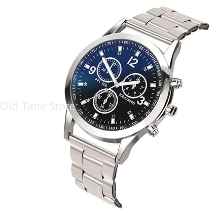 Luxury Quartz Watch for Men Stainless Steel Dial Casual Quartz Wristwatches Bracele Watch Relogio Masculino Часы Мужские