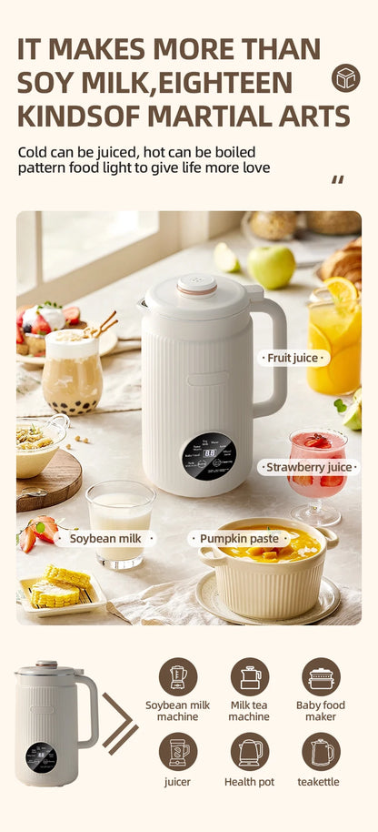 8-in-1 Multifunctional Automatic Nut Milk Machine&Coffee Maker, 40oz Auto Self-Cleaning Delay Start, Keep Warm Boil
