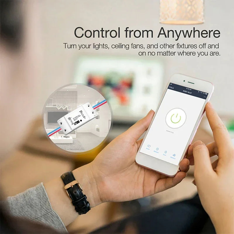 WiFi Smart Light Switch, 2/3/5 PCS DIY Breaker Module Basic Smart Home Tuya Smart Life Wireless Remote Control Alexa Google Home