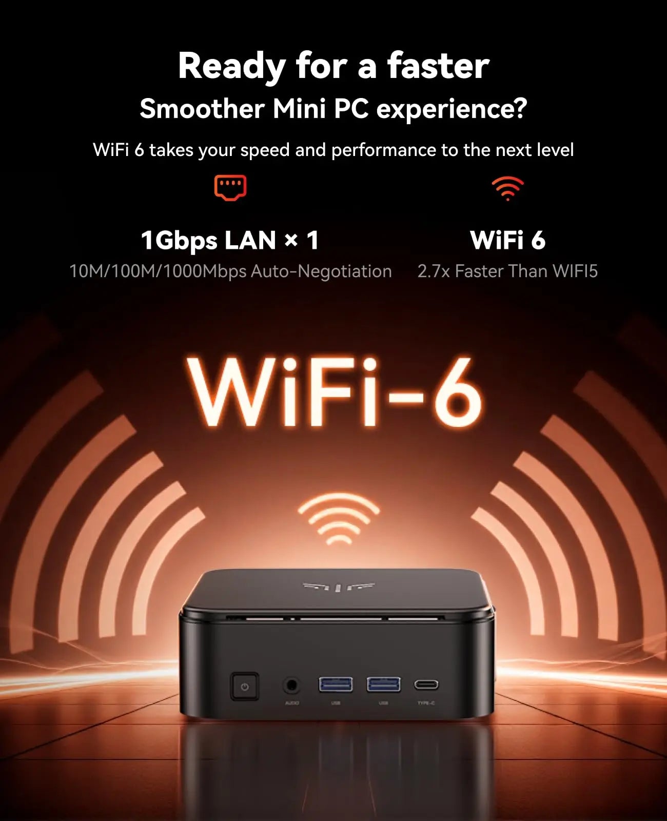 AMD Ryzen 7 7735HS Mini PC, 16GB LPDDR5 512GB NVMe SSD Triple 4K Display Mini Computer WiFi 6 BT 5.2 Preinstalled Windows 11 Pro