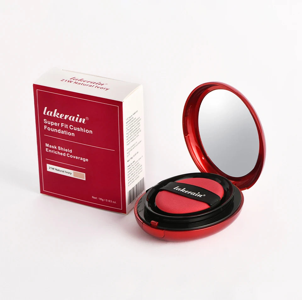 Korean Air Cushion Foundation Natural Moisturizing Coverage 72H Wear Semi-Matte Finish Foundation Women Long-lasting Makeup Base