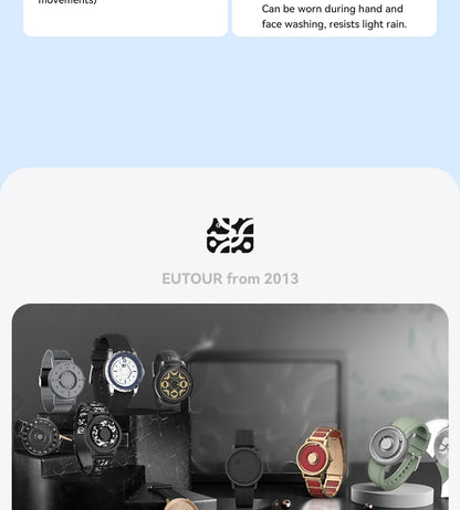Eutour New Original Magnetic Rose Gold Trend Women's Watches Female Student Quartz Watch Simple Fashion Women's Watches