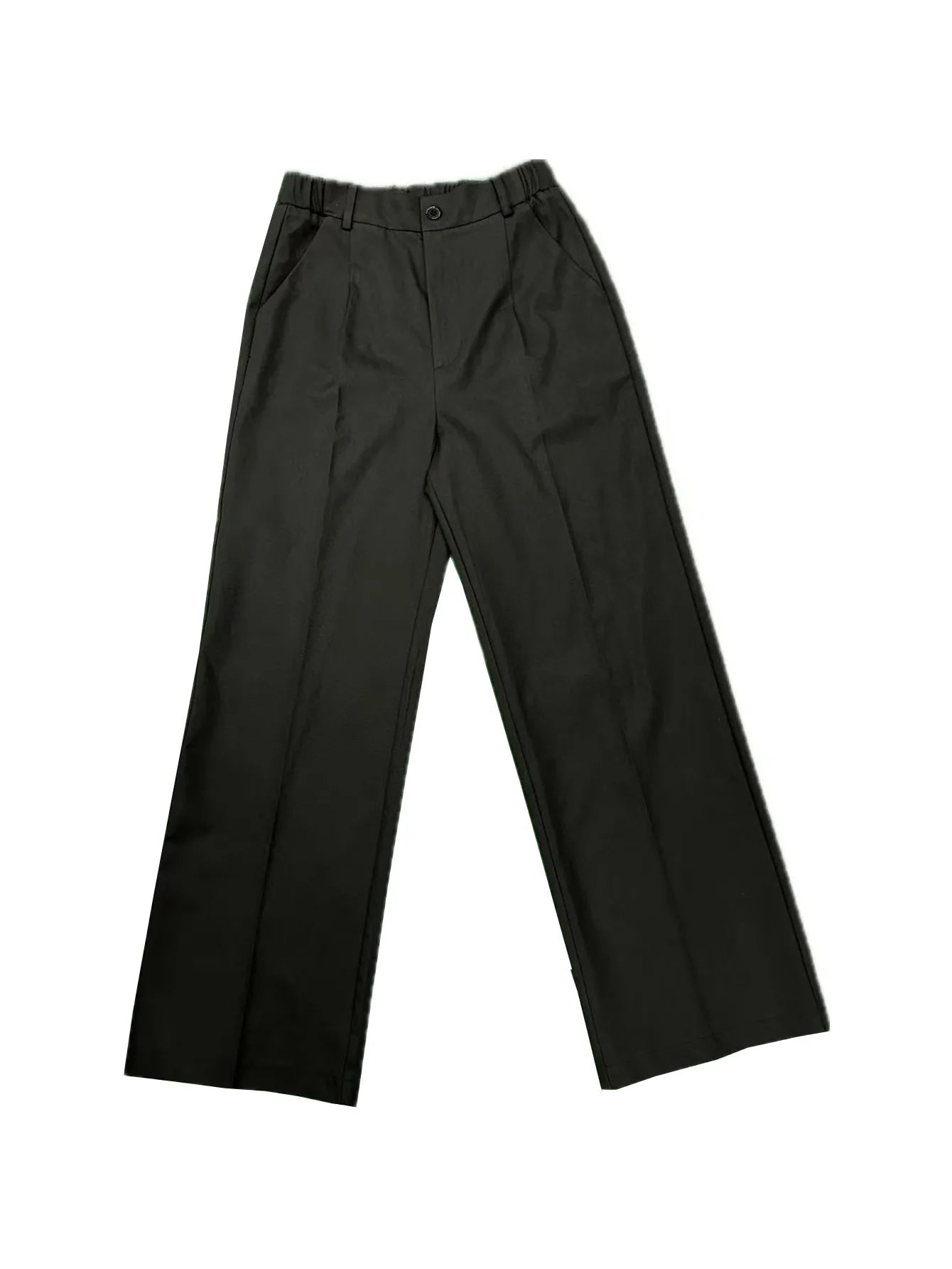 Women's High-Waisted Straight-Leg Trousers Formal Office Trousers Slim-Fit Cut Classic Solid-Colour Suit Trousers
