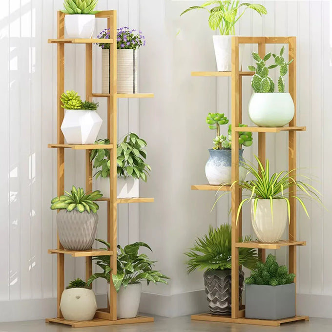 Bamboo Corner Plant Stand — product image
