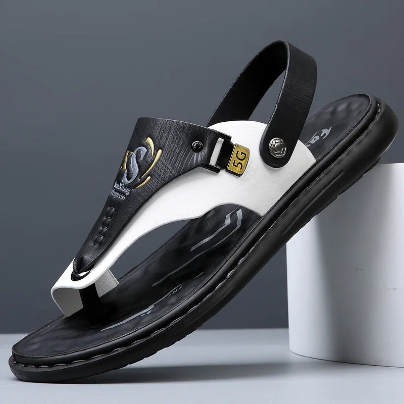 Brand Men's Sandals Summer Soft soled Anti slip Beach Shoes Male  Outdoor comfortable Men slippers Luxury High Quality sandalias