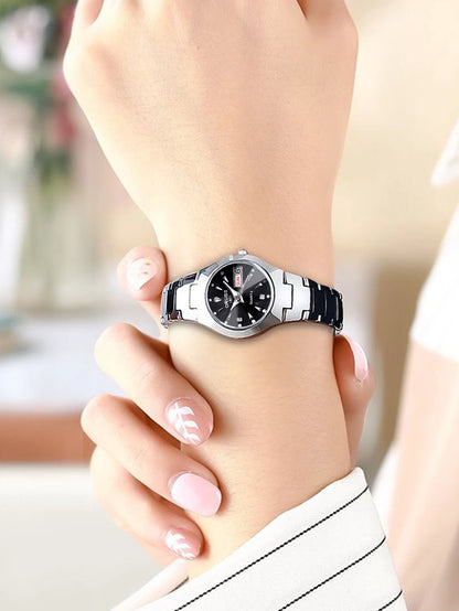 ORUSS Hot Brand Ladies' Watch High Quality Stainless Steel  Waterproof Luminous Pointer Week Calendar Eleganc Women Quartz Watch
