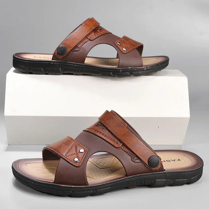 Fashion Sandals Men Summer Comfortable Adult Men's  Casual Slippers Beach Shoes For Men Non-slip Open-toe Sandals Male