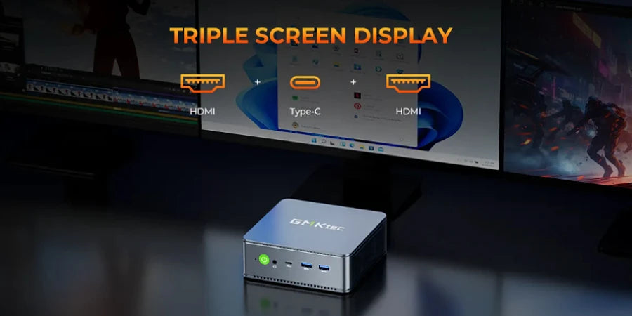 GMKtec M6 Ultra Gaming Mini PC AMD Ryzen 5 7640HS (Upgraded 6600H/6800H) Desktop Mini Computers WiFi 6/BT 5.2, Triple 4K Display