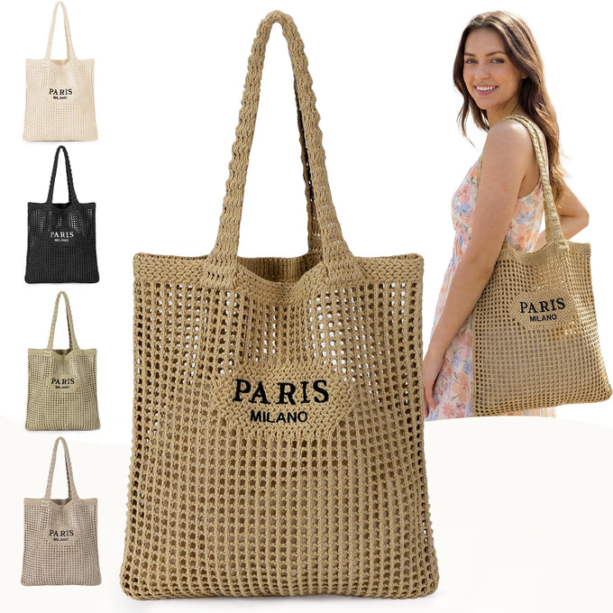 Crochet Mesh Beach Tote — view 1