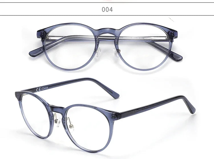 ZENOTTIC (XS Size) Handmade Acetate Round Prescription Eyeglasses Transparent Circular Progressive Optical Glasses for Women Men