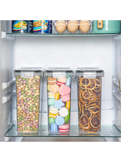 4pcs4l  Large Food Storage Containers With Lids, Airtight Food Storage Containers For Kitchen Pantry Organization And Storage