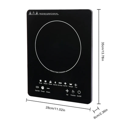 110V Induction Cooktop, 750W Electric Induction Stove W/ Touch Panel, 60-240℃ Temp Adjustable, for Dorm Room, Home Kitchen, RVs