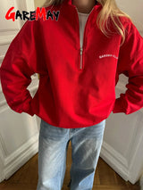 Oversized Zip-Up Sweatshirt