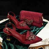 Rhinestone Heels & Matching Bag Set — view 6
