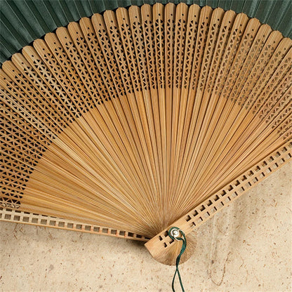 New Bamboo Folding Fan Chinese StyleFan Classical Carving Craft Fans Portable Summer Female Dance Hand Held Fan Gift Home Decor