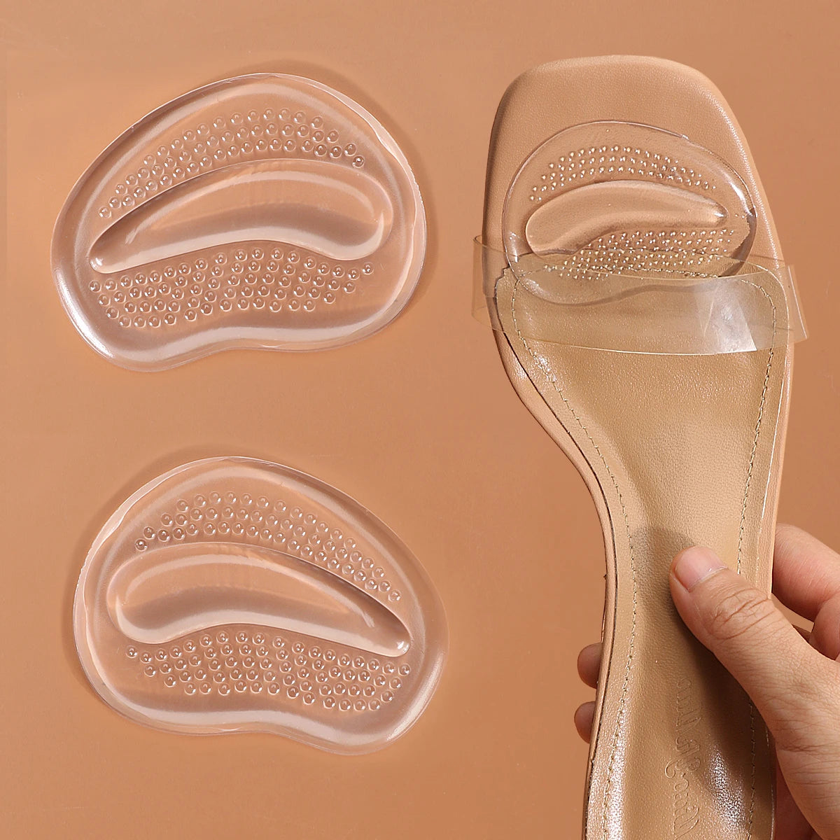 Thickened Half A yard Pad High Heels Insole Forefoot Pad Silicone Forefoot Pad Ladies Sandal Anti-skid Pad Anti-pain