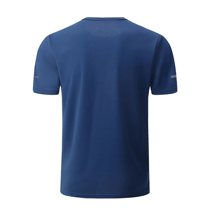 2/4/6Piece Four Seasons Men's Solid Color Round Neck Short Sleeve Top With Printed Cuffs Youth Sports And Leisure T-shirt trendy