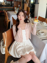 V-Neck Long-Sleeve Knit Cardigan