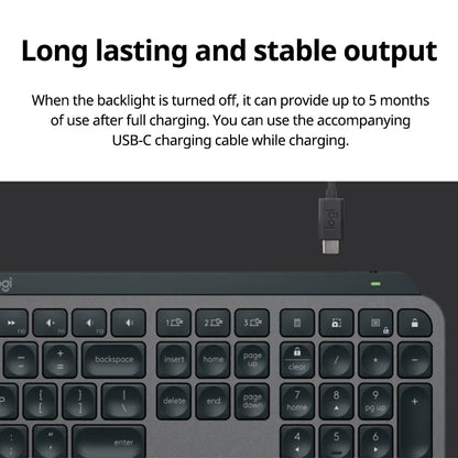NEW Logitech MX Keys S Wireless Bluetooth Keyboard Office Multi-device Connection Backlit Bolt Ultra-thin and Portable