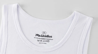 2Pcs/Pack Men's Tank Top Sleeveless Gym T-Shirt Man Vest Solid Color Compression Undershirts Men Tops High-Quality Bamboo Fiber