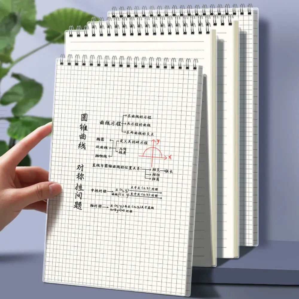 New Multifunctional A5/B5/A4 Coil Notebook 80Sheets Grids/Blank/Horizontal Line Notepad Flip Up Spiral Notebook Students Gift