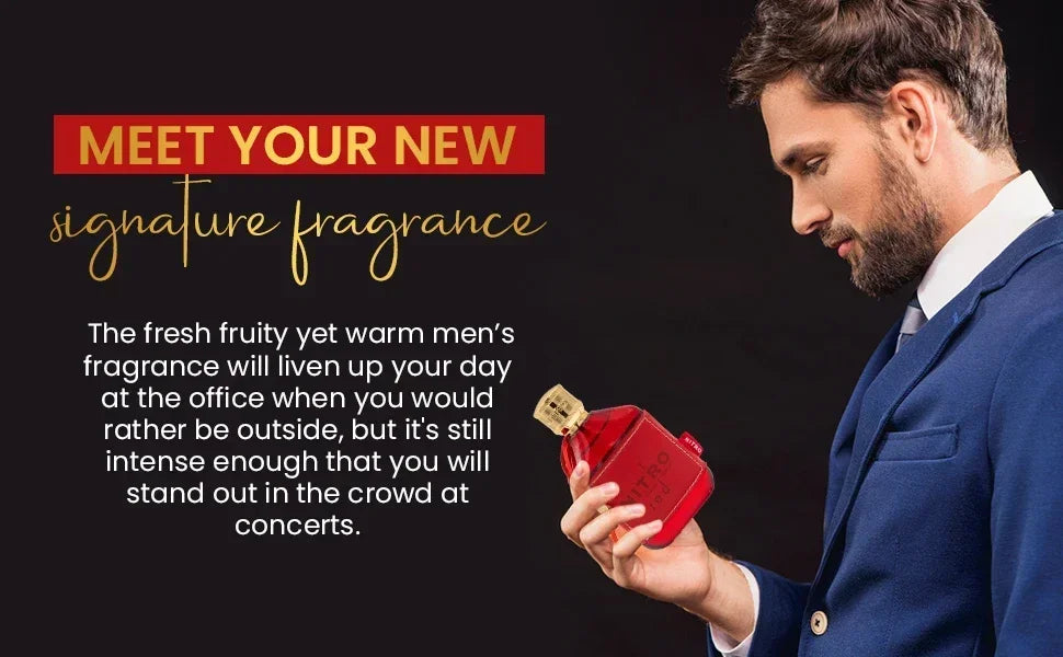 Dumont Nitro Red Intense Cologne High Appeal Unisex Fragrance Vibrant Summer Scent Anniversary Graduation Gift Luxe Mist 100ml