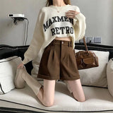 High-Waisted Tailored Shorts
