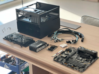 N10 NAS Case - 10+2 Bay Hot Swap, Supports MATX Board & 1U PSU, 4 PCI-E Slots, Aluminum Chassis for Storage