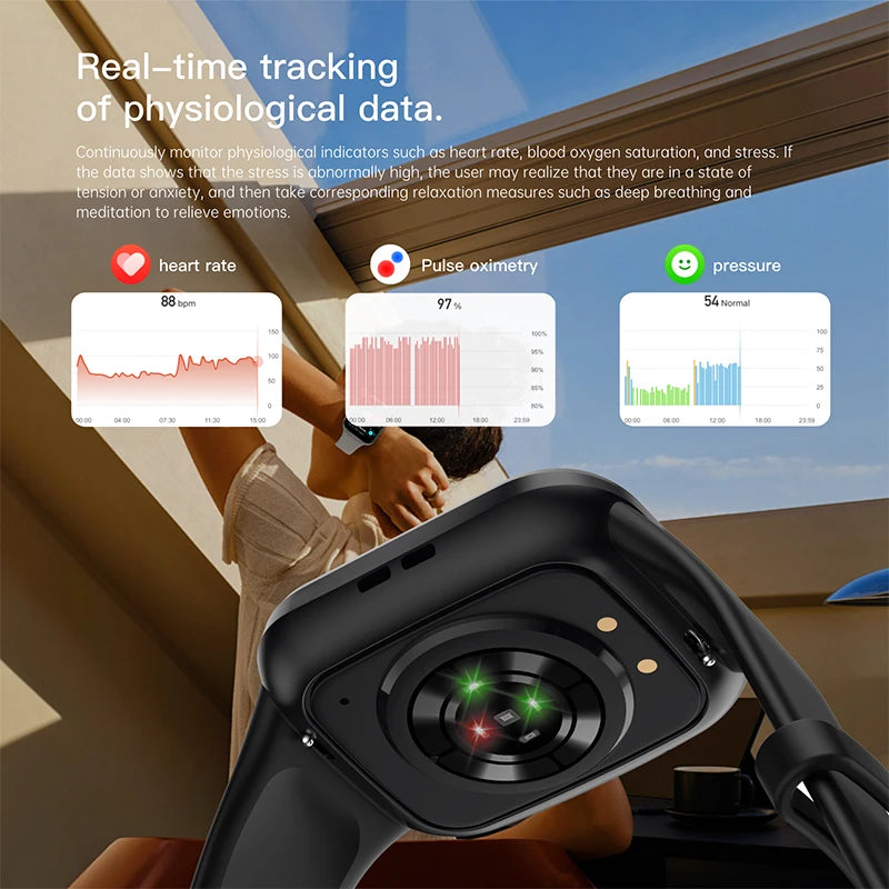 2026 Luxury Smart Watch Fitness Heart Rate Monitor Waterproof Sport Smart Band Wrist Smartwatch for Man Woman Android IOS Phones