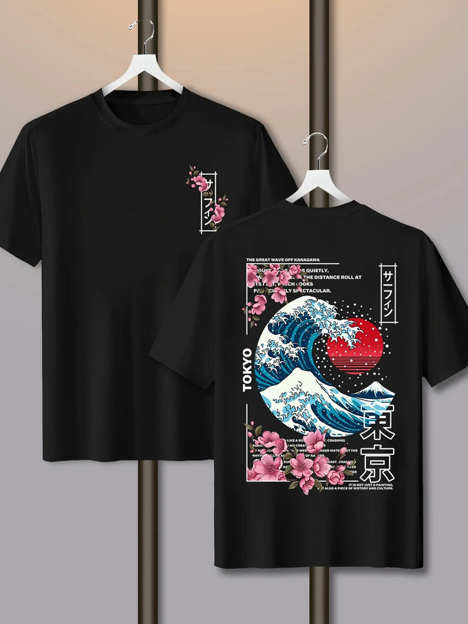Men's Tokyo Sunset Wave T-Shirt — product image