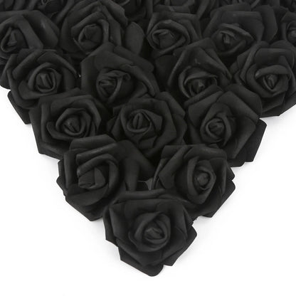 100PCS Artificial Rose Flower Heads, Real Looking Foam Roses for DIY Wedding Baby Shower Centerpieces Party Home Decorations