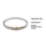 Twisted Cable Hook-Clasp Bangle — view 6