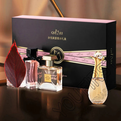 Luxury Brand Perfume Women Eau De Parfum Femme Gift Box 4Pcs Set 100ml Perfumes De Mujer Fresh Natural Floral Fruity Scent Spray