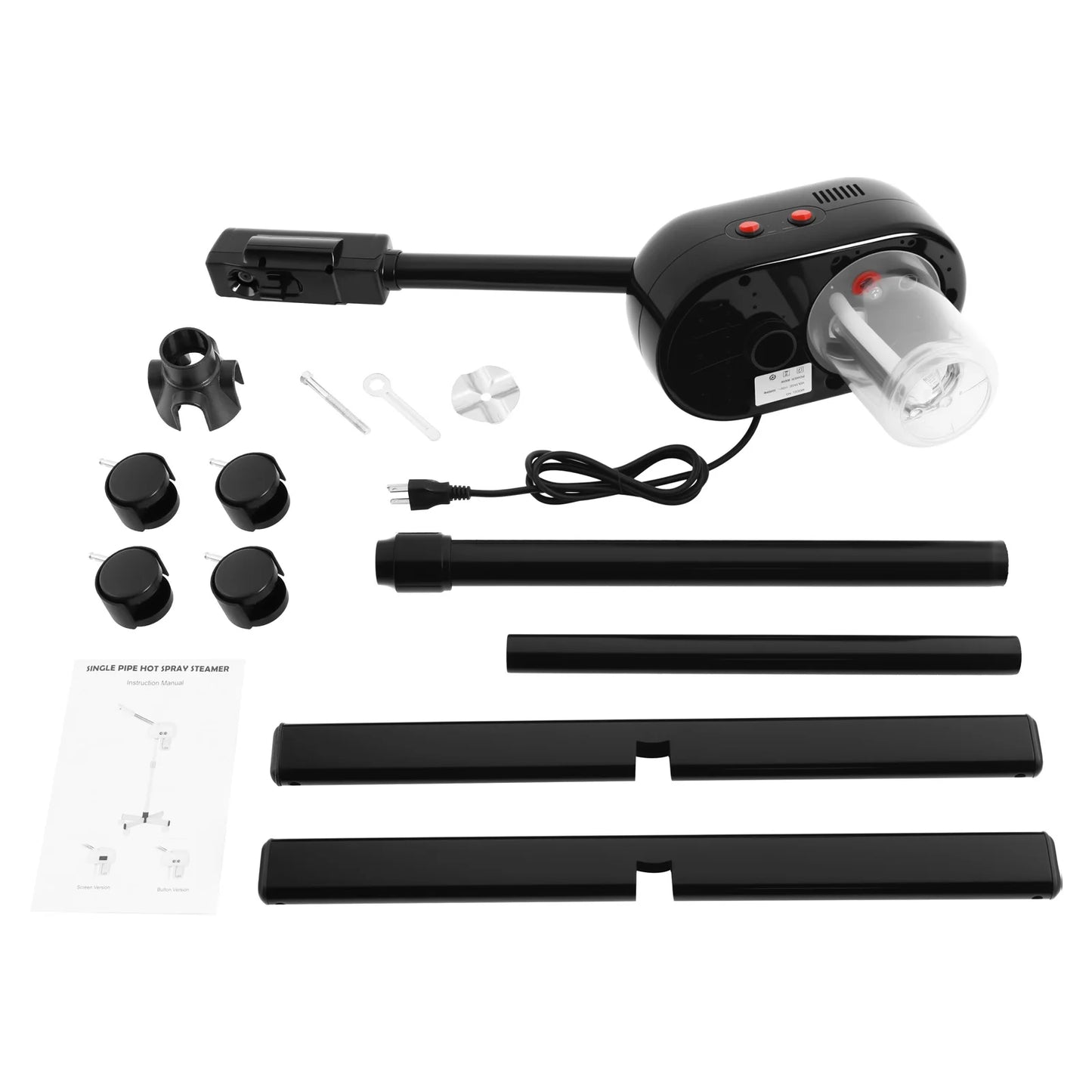 Face Machine Facial Steamer, Black Skin Moisturizing Mist Sprayer, Impact Resistant PP Material for Salon, Hospital, Home, 110V