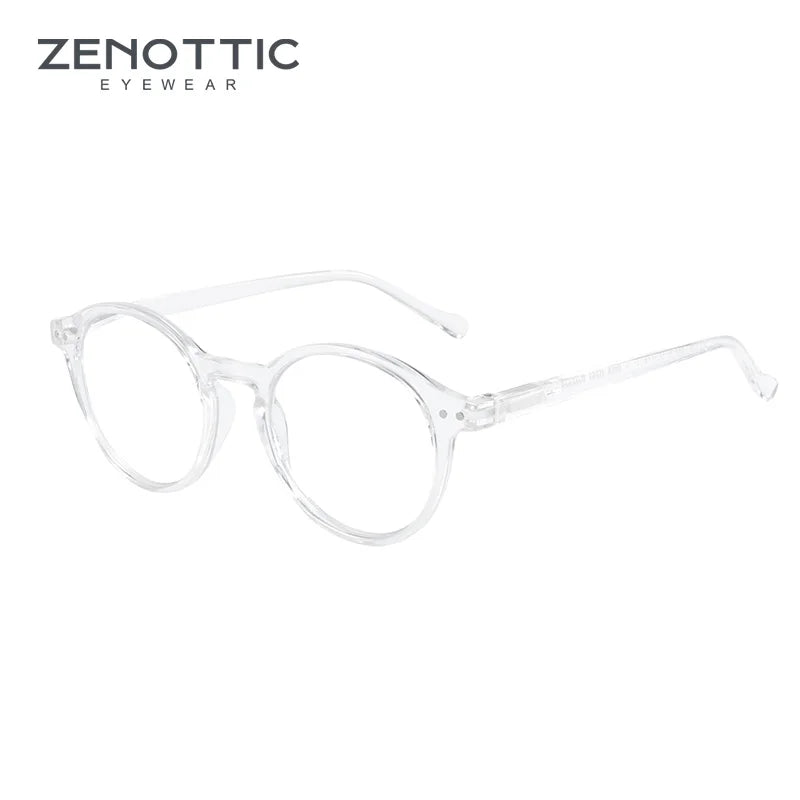 ZENOTTIC Retro Small Round Prescription Glasses Circular Progressive Eyewear Photochromic Optical Eyeglasses for Women Men